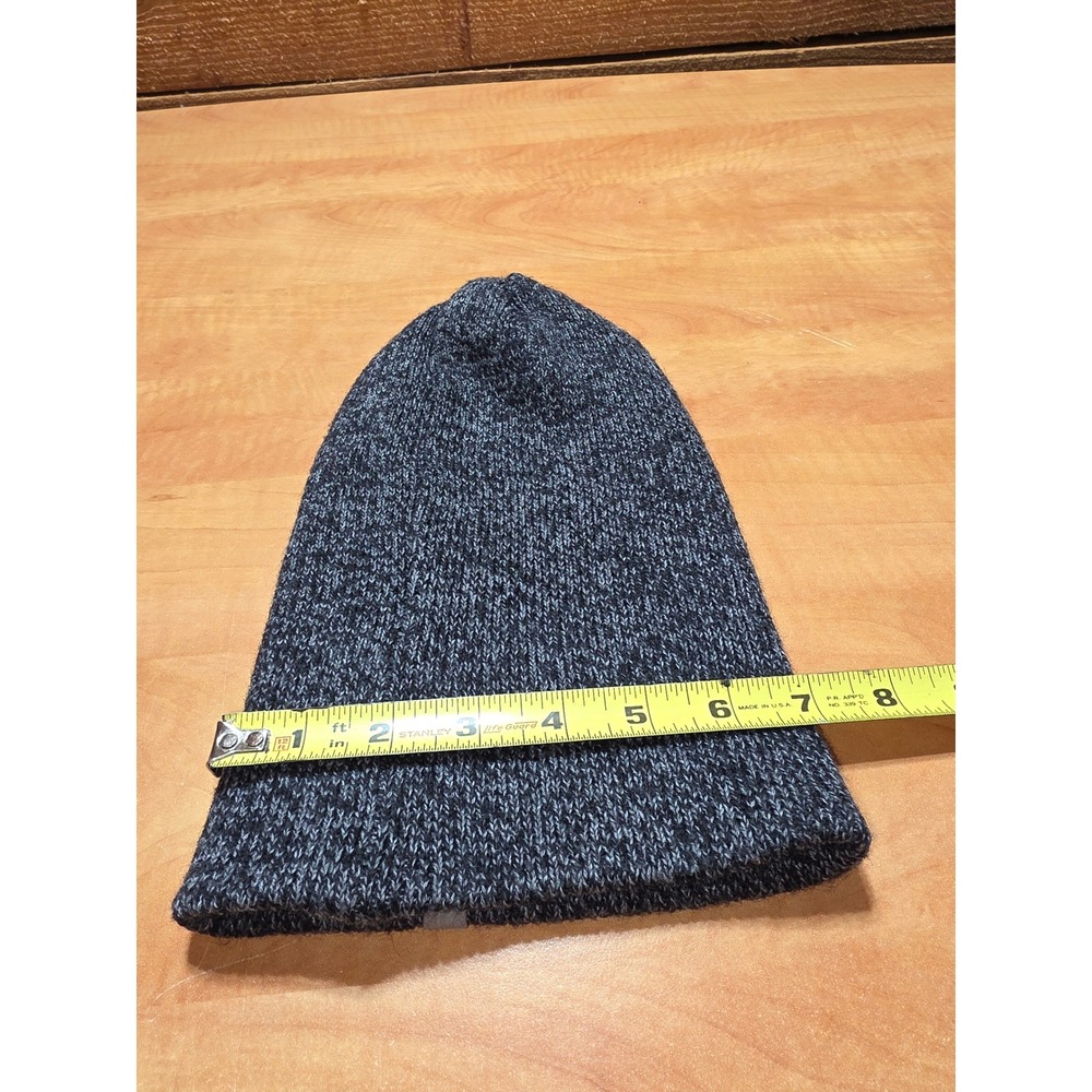 Bula Mens Gray Black Marled Wool Blend Knit Beanie Hat Made in Canada 1171013 - Picture 7 of 8